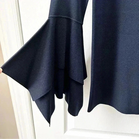 Banana  Republic Sweater Handkerchief Sleeve Crewneck Knit Top Navy Blue Size XS - Picture 8 of 16